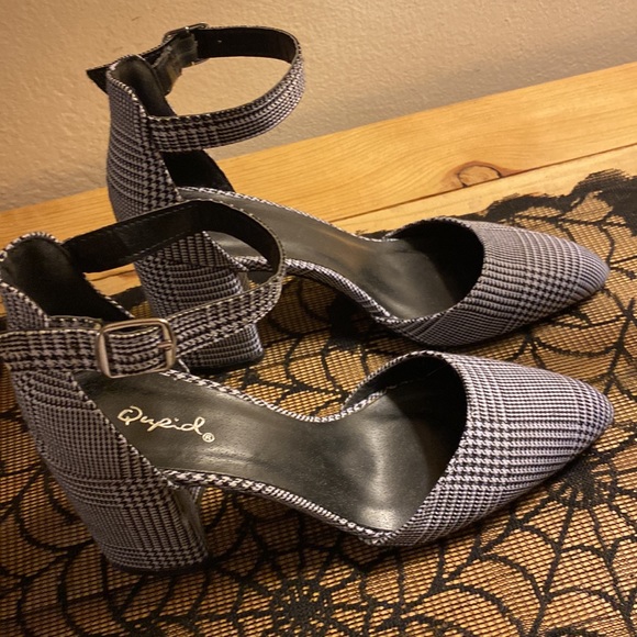 Qupid plaid Block Heels - Picture 4 of 6